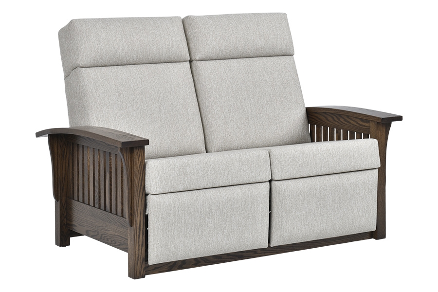37-11 | Upholstered Mission Wallhugger Love Seat 