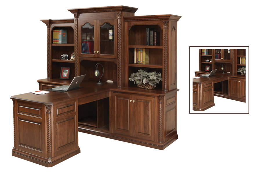 212-36 | Partner's Desk and 3-Piece Hutch 