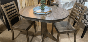32-140 Oak- PAT | Advanced Single Pedestal Dining Set