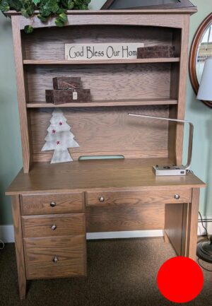 HM-3020SS | Hampton Single Pedestal Desk & Hutch