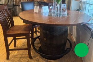154-A LOU | Whiskey Barrel Table