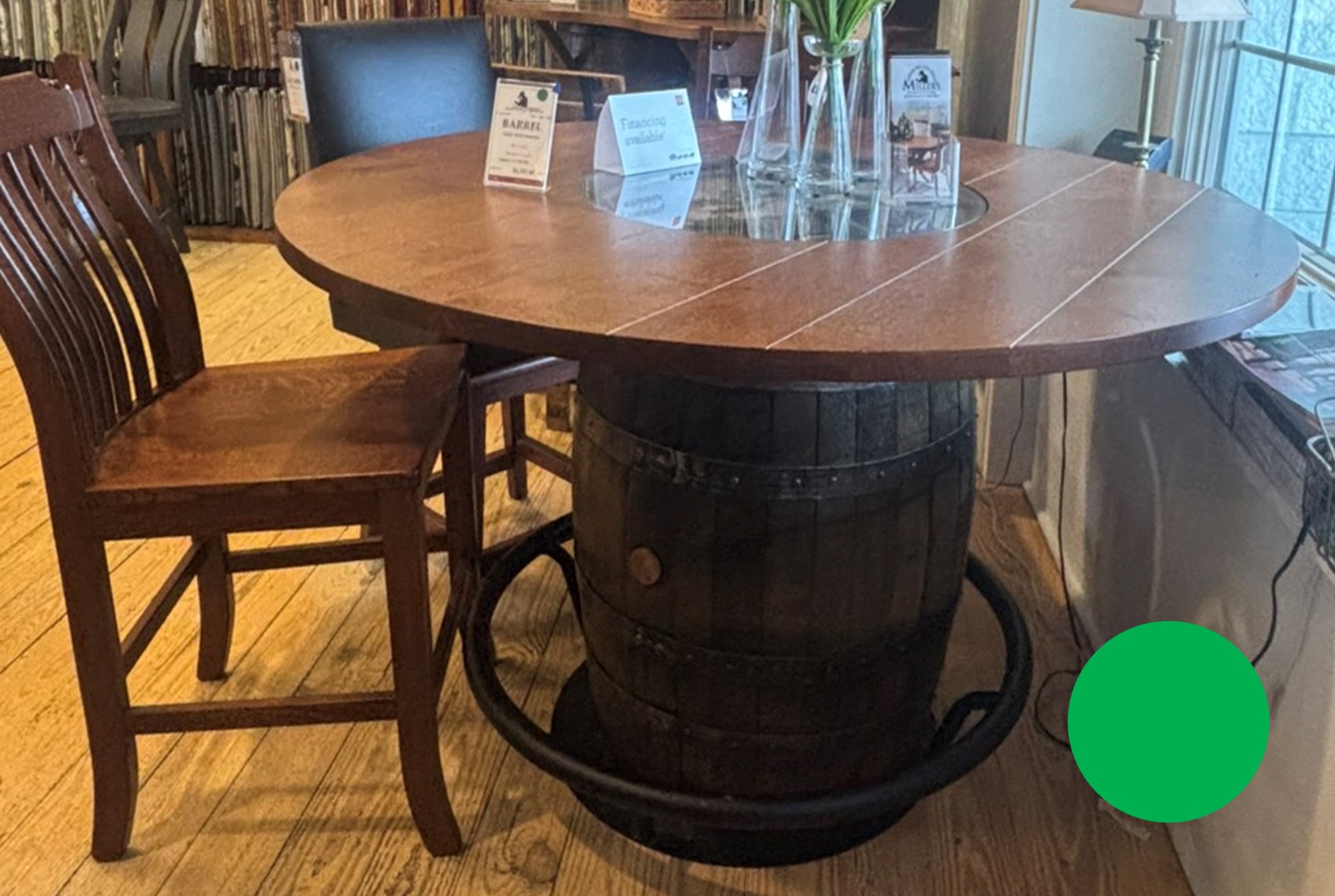 154-A LOU | Whiskey Barrel Table