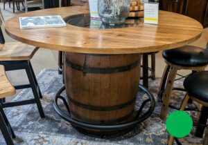 154-A PAT | Whiskey Barrel Table