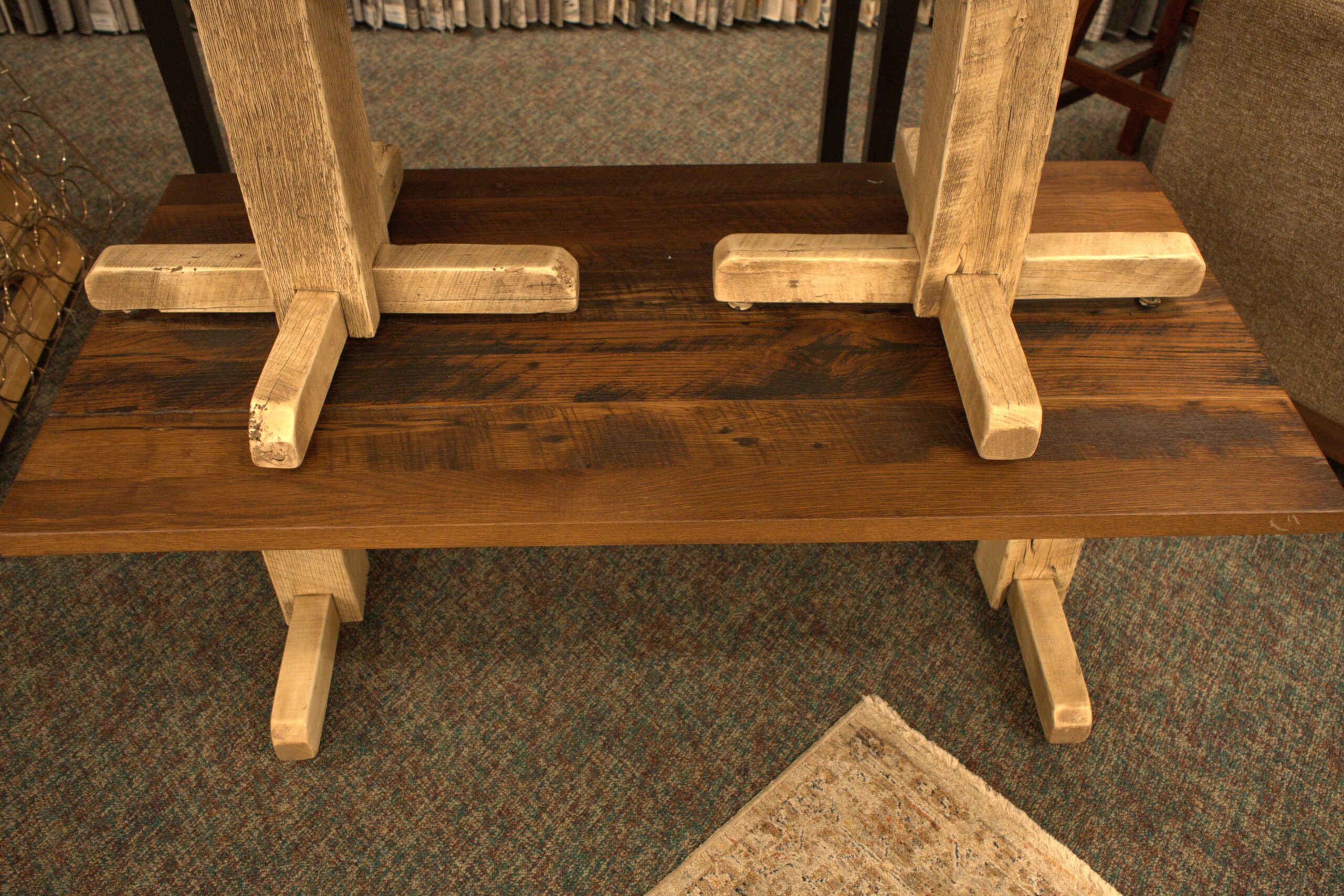 12-C |  Reclaimed trestle style end table